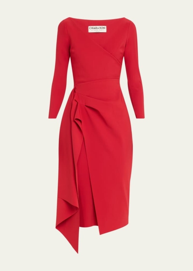 Chiara Boni La Petite Robe Ellia Draped Bodycon Dress