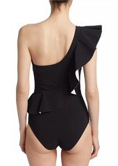 Chiara Boni La Petite Robe Classic Atlante Ruffled One-Shoulder One-Piece Swimsuit