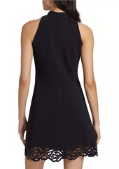 Chiara Boni La Petite Robe Ditte Laser-Cut Halter Minidress