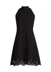 Chiara Boni La Petite Robe Ditte Laser-Cut Halter Minidress