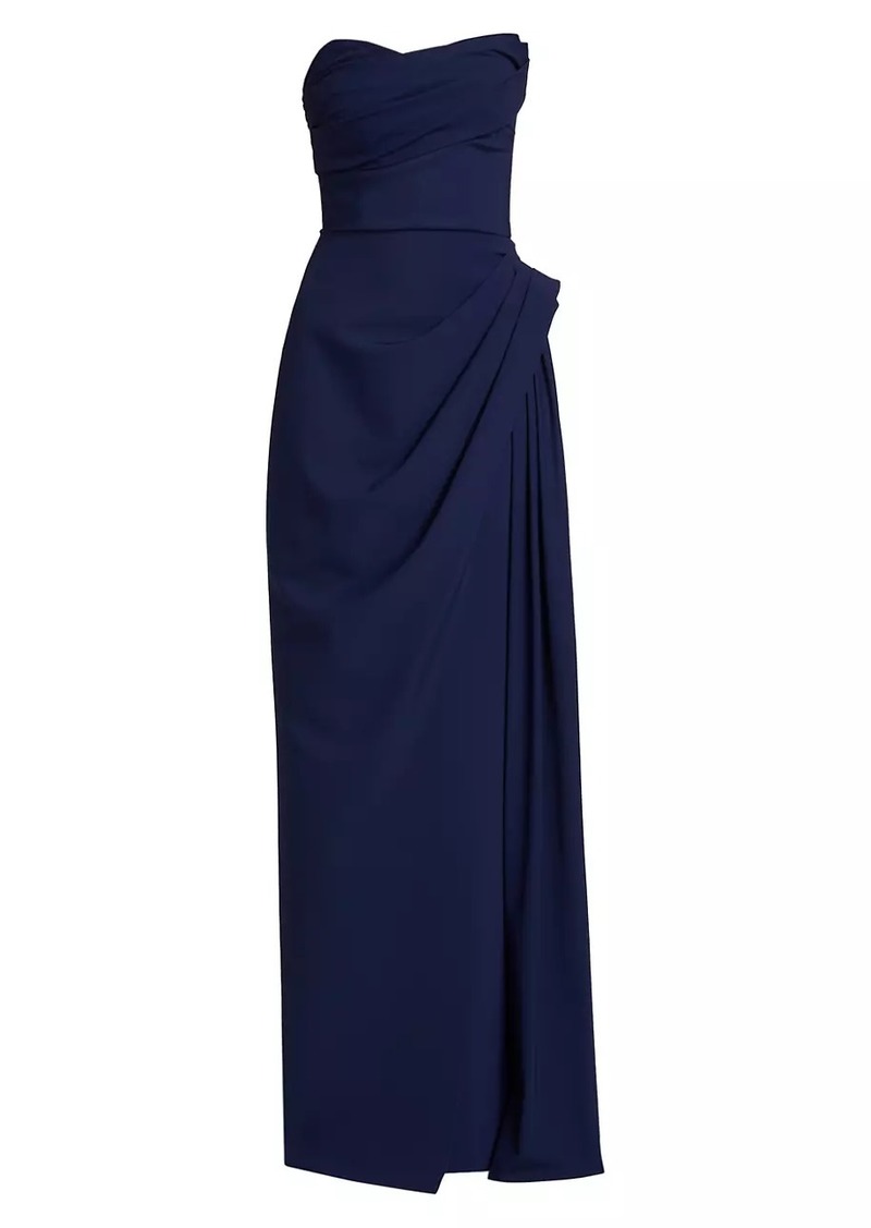 Chiara Boni La Petite Robe Dotai Draped Strapless Gown