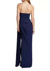 Chiara Boni La Petite Robe Dotai Draped Strapless Gown