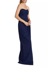 Chiara Boni La Petite Robe Dotai Draped Strapless Gown