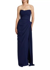 Chiara Boni La Petite Robe Dotai Draped Strapless Gown