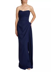 Chiara Boni La Petite Robe Dotai Draped Strapless Gown