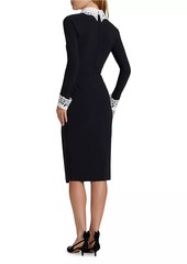 Chiara Boni La Petite Robe Duchi Laser-Cut Trim Cocktail Dress