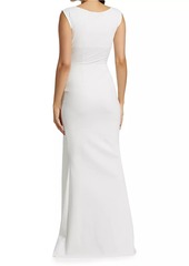 Chiara Boni La Petite Robe Egea Cap-Sleeve Jersey Gown