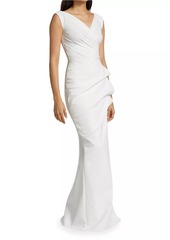 Chiara Boni La Petite Robe Egea Cap-Sleeve Jersey Gown