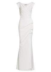 Chiara Boni La Petite Robe Egea Cap-Sleeve Jersey Gown