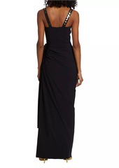 Chiara Boni La Petite Robe Embellished Jersey Ruched Gown