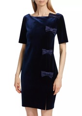 Chiara Boni La Petite Robe Ericah Velvet Bow Cocktail Dress