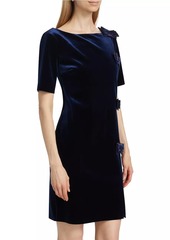 Chiara Boni La Petite Robe Ericah Velvet Bow Cocktail Dress