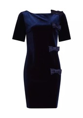 Chiara Boni La Petite Robe Ericah Velvet Bow Cocktail Dress