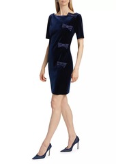 Chiara Boni La Petite Robe Ericah Velvet Bow Cocktail Dress