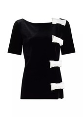 Chiara Boni La Petite Robe Ery Bow Velvet Top