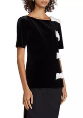 Chiara Boni La Petite Robe Ery Bow Velvet Top