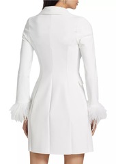 Chiara Boni La Petite Robe Feather-Trim Blazer Minidress