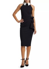 Chiara Boni La Petite Robe Ferflum Collared Skirt Ruffle Cocktail Dress