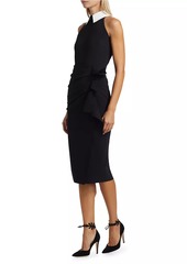 Chiara Boni La Petite Robe Ferflum Collared Skirt Ruffle Cocktail Dress