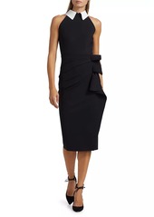 Chiara Boni La Petite Robe Ferflum Collared Skirt Ruffle Cocktail Dress