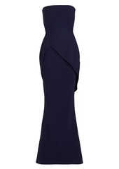 Chiara Boni La Petite Robe Gafar Strapless Overlay Gown