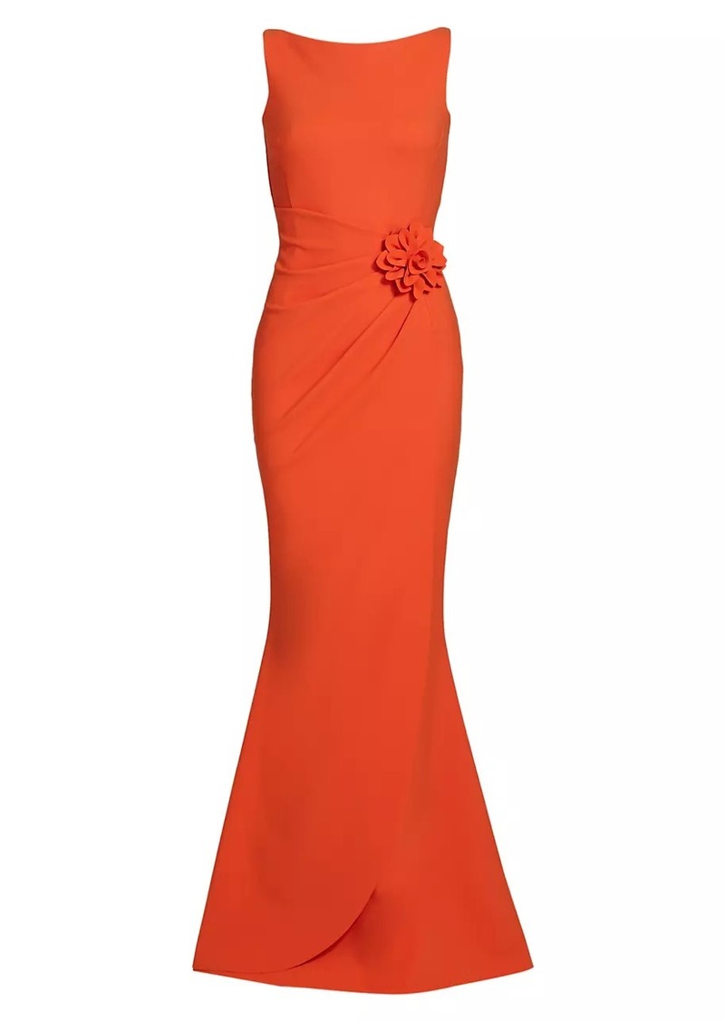 Chiara Boni La Petite Robe Glenaly Floral-Appliquéd Jersey Gown