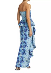 Chiara Boni La Petite Robe Hafsa Sje Floral Peplum Gown