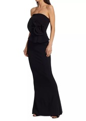 Chiara Boni La Petite Robe Hebe Strapless Ruffle Gown