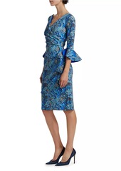 Chiara Boni La Petite Robe Heiress Paisley Ruffle Cocktail Dress