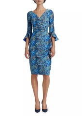 Chiara Boni La Petite Robe Heiress Paisley Ruffle Cocktail Dress