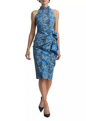 Chiara Boni La Petite Robe Heiress Paisley Sleeveless Ruffle Cocktail Dress