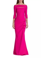 Chiara Boni La Petite Robe Kate Slit-Detail Boatneck Gown