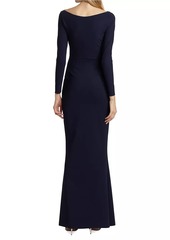 Chiara Boni La Petite Robe Kaya Long-Sleeve Mermaid Gown