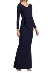 Chiara Boni La Petite Robe Kaya Long-Sleeve Mermaid Gown