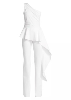 Chiara Boni La Petite Robe Kincso One-Shoulder Peplum Jumpsuit