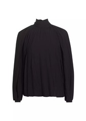 Chiara Boni La Petite Robe Lingy Pleated Mock Turtleneck Top