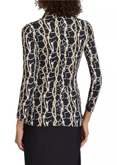 Chiara Boni La Petite Robe Lupis Abstract Jersey Turtleneck