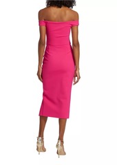 Chiara Boni La Petite Robe Madama Ruffled Off-The-Shoulder Cocktail Dress