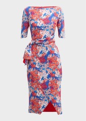 Chiara Boni La Petite Robe Mimmaly Floral-Print Sheath Dress