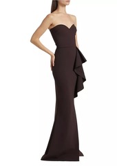 Chiara Boni La Petite Robe Nary Strapless Ruffle Mermaid Gown