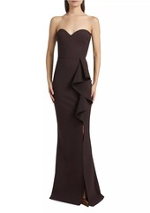 Chiara Boni La Petite Robe Nary Strapless Ruffle Mermaid Gown