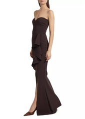 Chiara Boni La Petite Robe Nary Strapless Ruffle Mermaid Gown