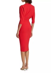 Chiara Boni La Petite Robe Nastia V-Neck Belted Cocktail Dress