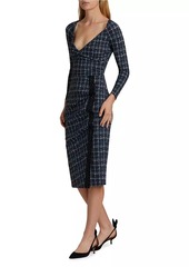 Chiara Boni La Petite Robe Nastina Check Cocktail Dress