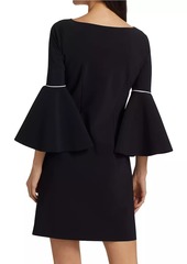 Chiara Boni La Petite Robe Natalia Piped Bell-Sleeve Dress