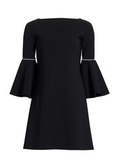 Chiara Boni La Petite Robe Natalia Piped Bell-Sleeve Dress