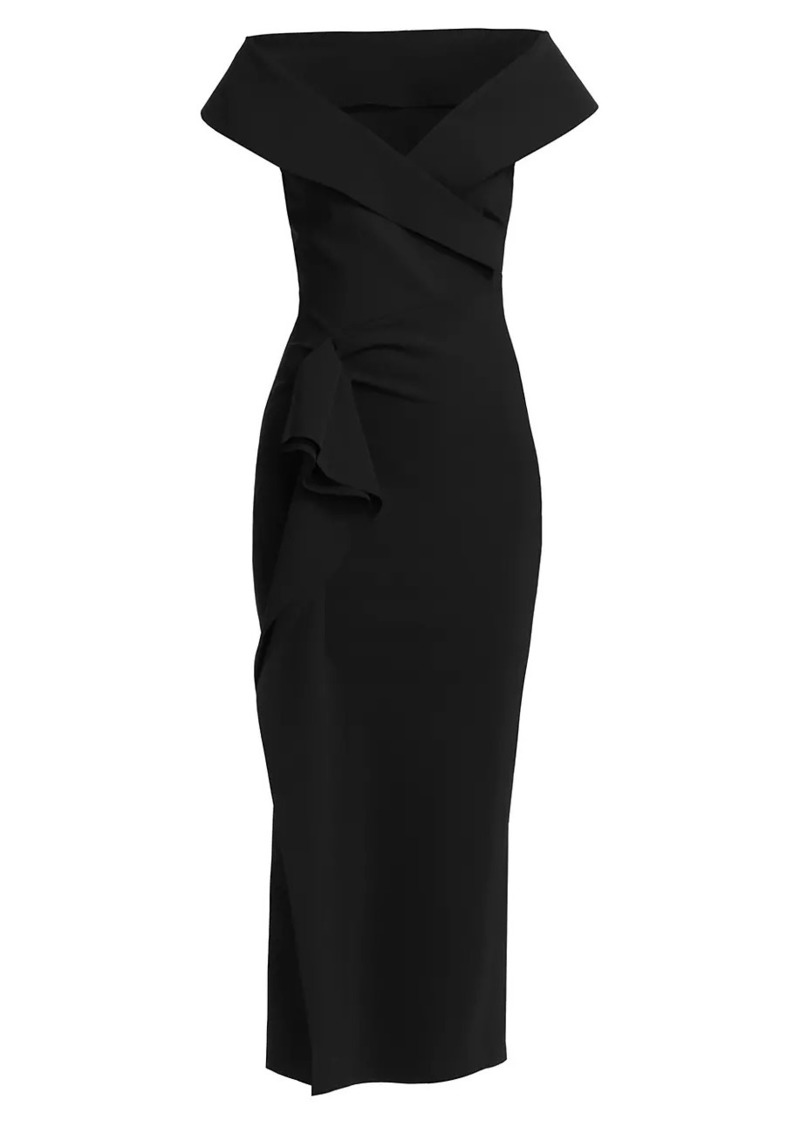 Chiara Boni La Petite Robe Norshana Portrait-Neck Cocktail Dress