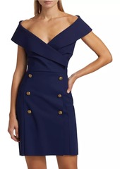 Chiara Boni La Petite Robe Nosma Button-Front Cocktail Dress