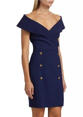 Chiara Boni La Petite Robe Nosma Button-Front Cocktail Dress