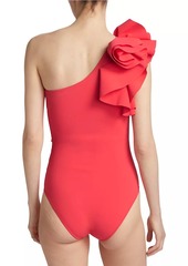 Chiara Boni La Petite Robe One-Shoulder Ruffled One-Piece Swimsuit